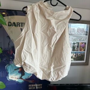 Cider Cream Asymmetrical Sleeveless Top